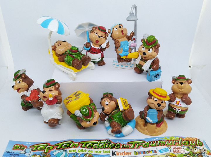 Серии киндер мишки, черепахи, свадьба киты кондоры