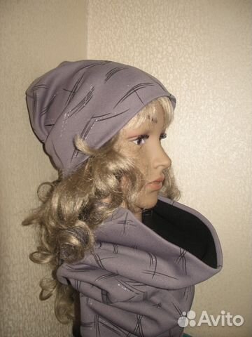 Новый комплект шапка+ снуд
