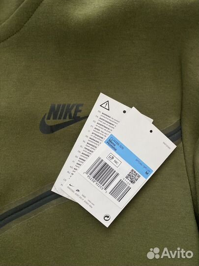 Зип худи nike tech fleece зеленая оригинал европа