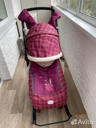 Детские санки коляска nika 7-4