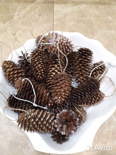 Шишки hand made декор ёлочные игрушки