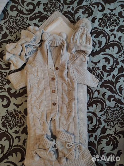 Комплект на выписку вязанный 50-68