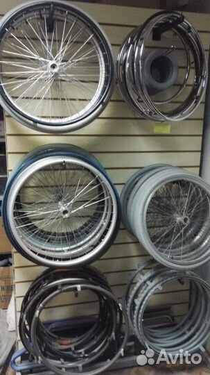 Колесо 24х1,3/8 дюйма литое для инв коляски (пара)