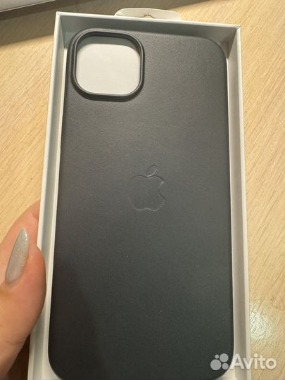 Чехол на iPhone 14 plus оригинал кожаный