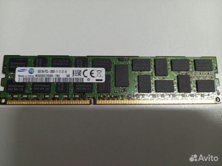 16Gb DDR3L 1600MHz ECC. Серверная память samsung