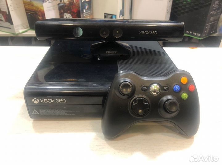 X-Box 360E 320gb + Kinect + 103 игры