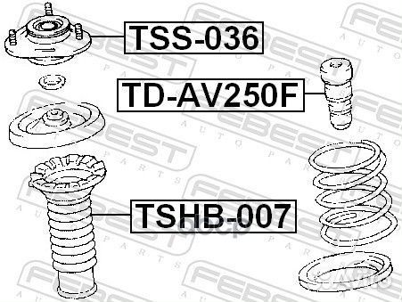 Отбойник переднего амортизатора TD-AV250F Febest