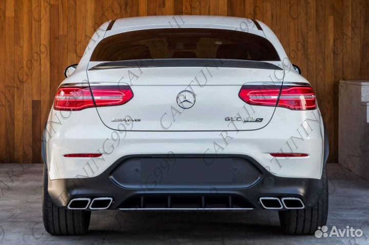 Насадки 6.3 AMG Mercedes GLC Coupe хром