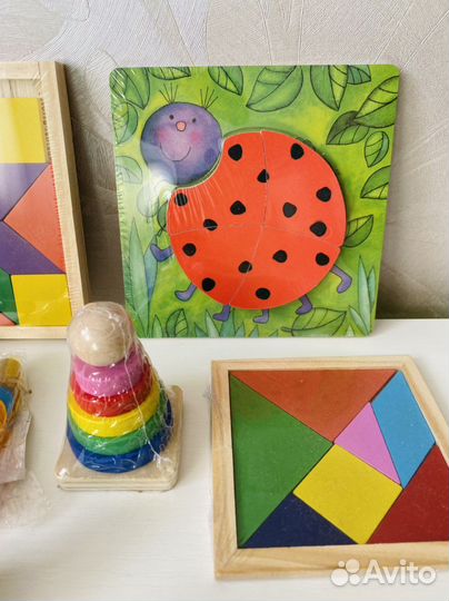 Развивающие деревянные игрушки пакетом