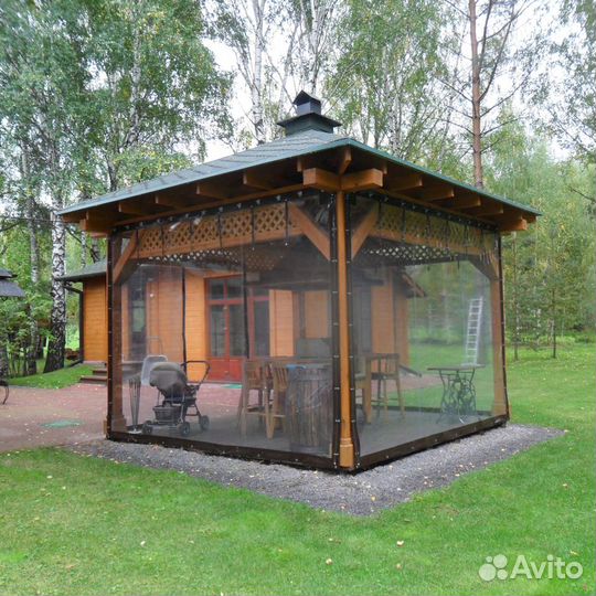 Мягкие пвх окна на беседку