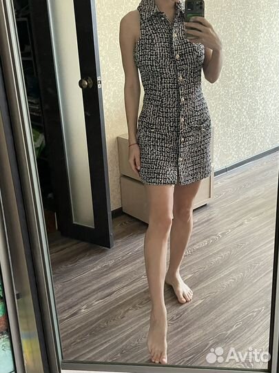 Твидовое платье lime