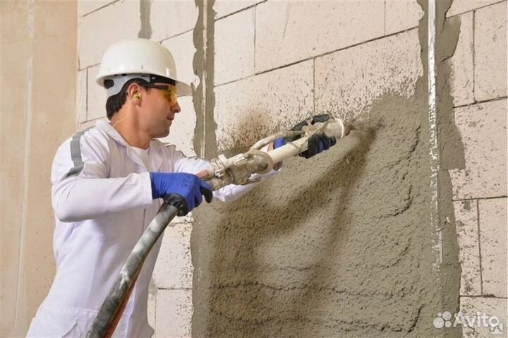 Штукатурка стен / Механизированная штукатурка