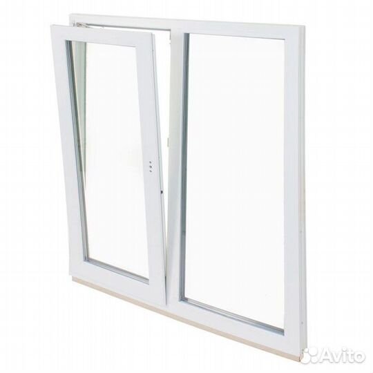 Пластиковое окно двухстворчатое