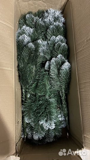 Ель пвх 180 см заснеженная с шишками