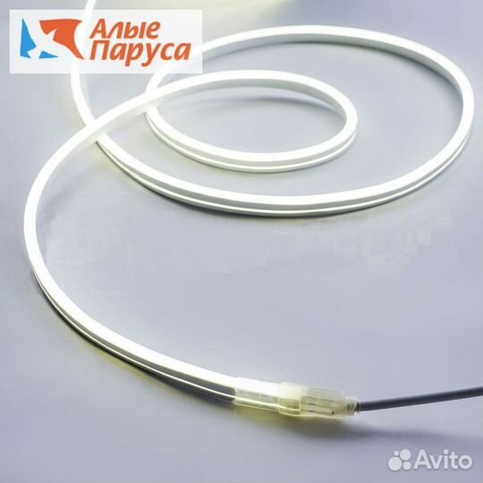 Гибкий неон 08х16 мм, 10 м/ теплый белый