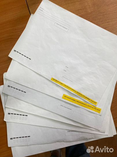 Почтовый конверт белый разных размеров