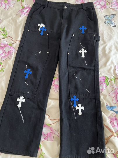 Джинсы с крестами