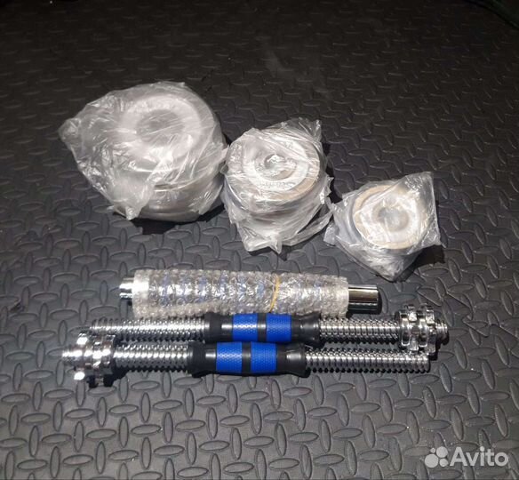 Наборы 2 в 1. Гантели разборные + штанга 16 и 21кг