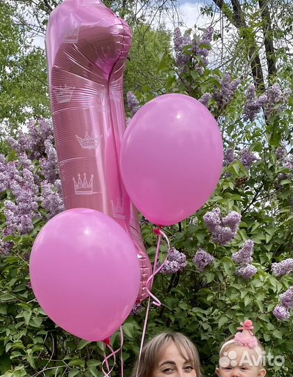 Цифра 1 на годик девочке