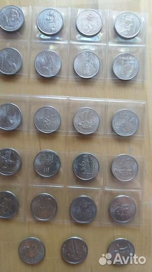 Лот из 40 монет -25 центов США - штаты
