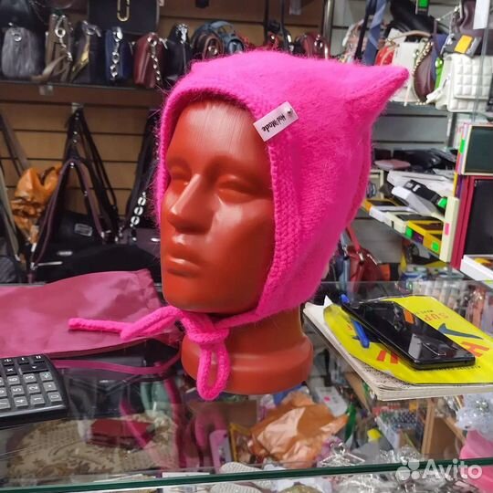 Вяжу на заказ, котошапки в наличии Розовая и белая