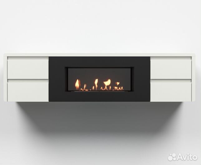 Тумба и биокамин Firelight BFP/P-1700 lux белая