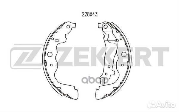 Колодки барабанные Nissan/Zekkert/ BK4054 Zekkert