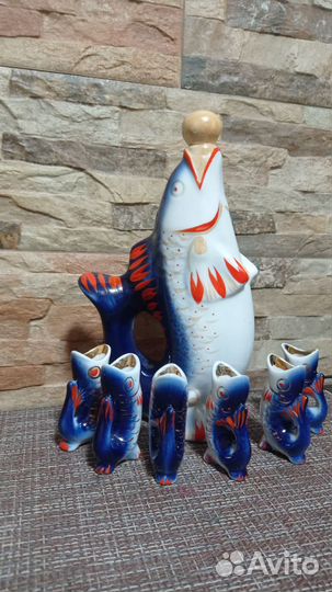 Коньячный набор рыбки СССР