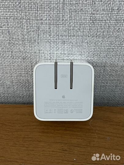 Двойной адаптер питания Apple USB-С 35W (A2571)