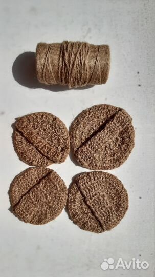 Набор джутовых мочалок