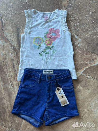 Шорты новые и платья 122-128