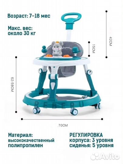 Ходунки детские новые