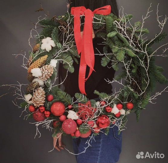 Новогодняя композиция и венок