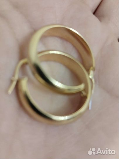 Золотые серьги 750 проба