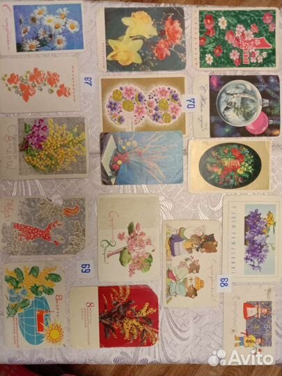 Открытки периода СССР.На первом фото указаны года