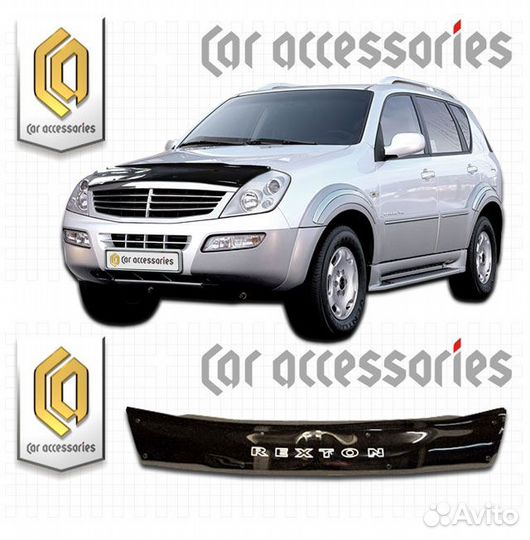 Дефлектор капота SSang Yong Rexton 1/2