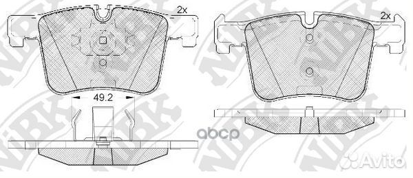 Колодки тормозные дисковые BMW 1 F20/3 F30/X3 F25