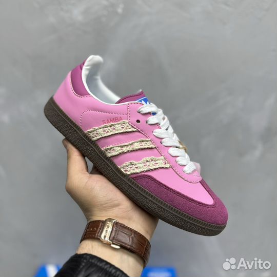 Кроссовки adidas samba OG pink mist