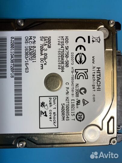 Жесткий диск Hitachi SATA 2.5