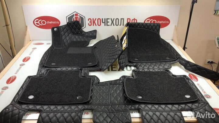 3D Коврики Exeed Салон Багажник из Экокожи