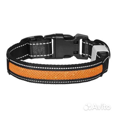 Tappi амуниция Светодиодный ошейник Мэнни оранжевы