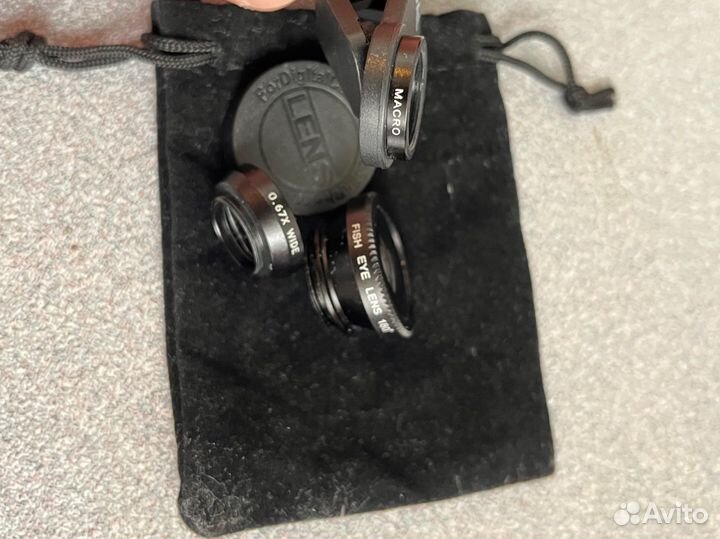 Линзы для телефона fisheye и Macro