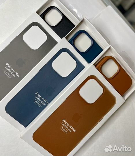 Кожаный Чехол Leather Case для iPhone 14 Plus