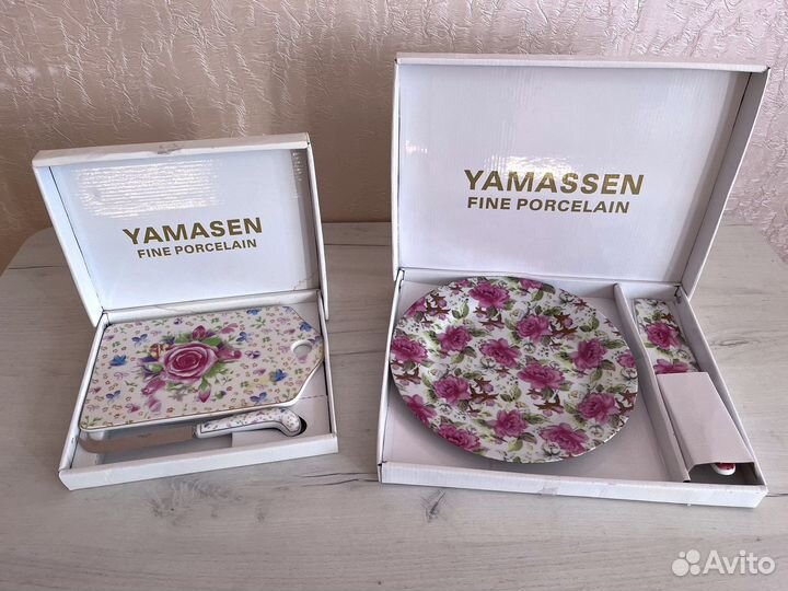 Набор посуды (новые) блюдо под торт и сыр