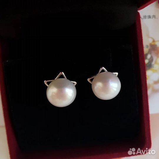 Серебряные серьги с жемчугом