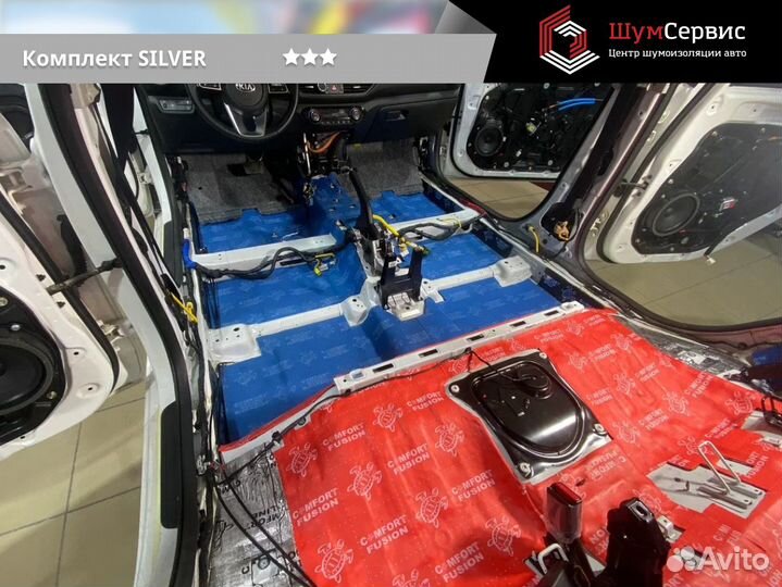 Шумоизоляция авто. Комплект материалов Silver