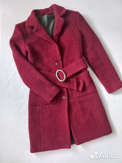Пальто женское демисезонное 46 48 бордо