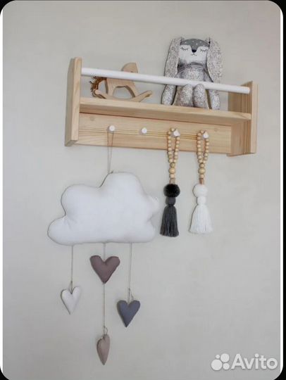 Декоративная подвеска Облако и гирлянда Флажки