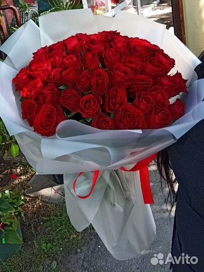 Розы букет 15/25/51/101/ доставка цветы