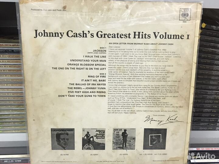Johnny Cash виниловые пластинки lp